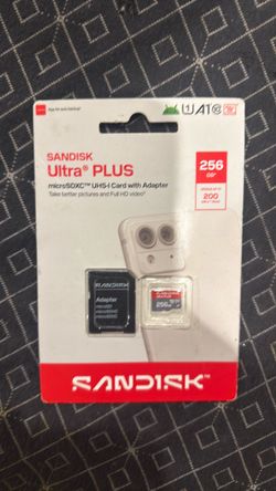NEW SanDisk Ultra PLUS 256GB microSDXC UHS-I 200MB/s + Adapte