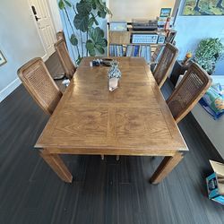 Vintage dining table and 4 chairs