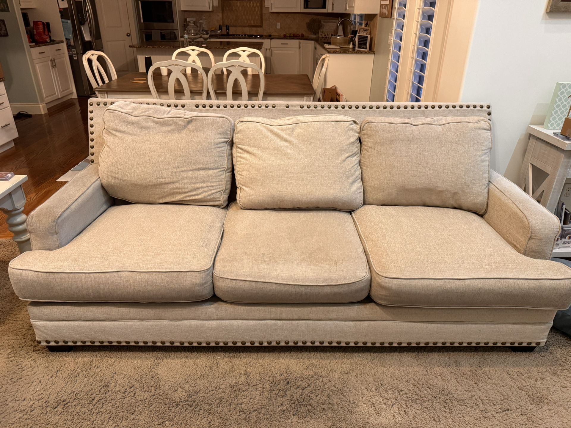 Couch Beige 3 Cushion - Make Me An Offer!!!