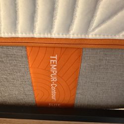 Tempur-Pedic Split King Mattress + Bed Frame – Like New