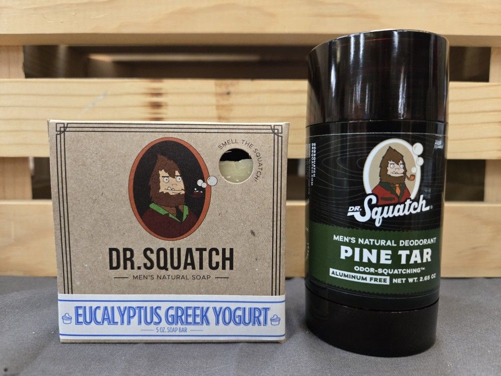 Dr. Squatch EUCALYPTUSGREEKYOGURT Bar Men's Natural Soap/ Pine Tar Deodorant