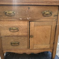Antique Wash basin base Cabinet Or Dresser