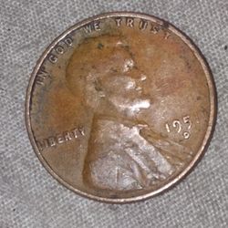 1951 D Penny Missing Vdb  Engraver Initials And Mint Mark