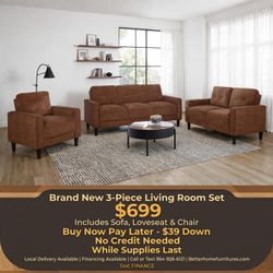 3-Piece Living Room Sofa Set