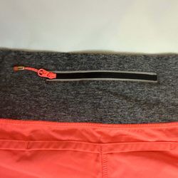 Lululemon Color Block Running Shorts Coral Orange Women L