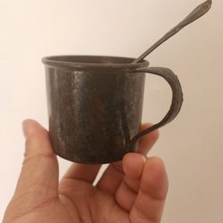 Silver baby cup & spoon