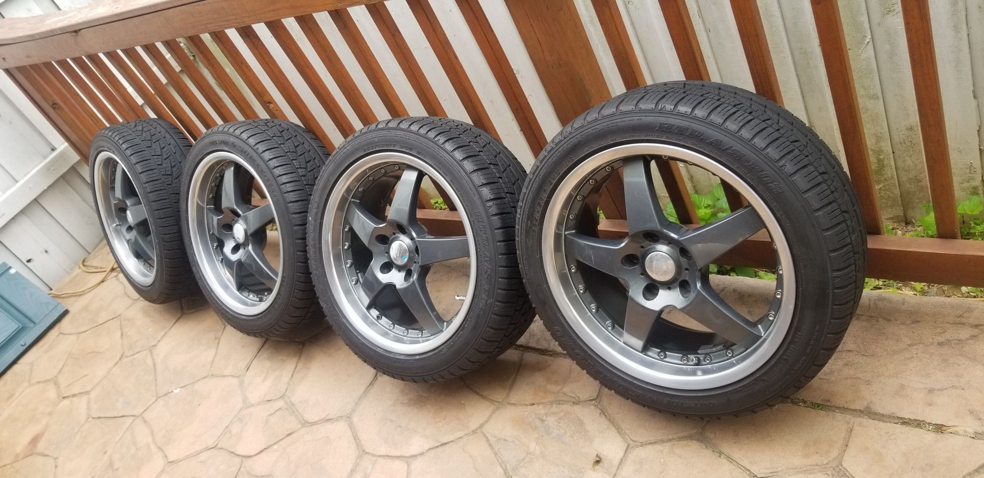 Rim's and tires 225/45/R17. Tires are brand only have 400 miles on them