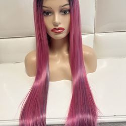 Synthetic Lace Front Wig-Pink Hair-Hair- Halloween Costume Cosplay-brand New $60-Peluca Lacia nueva
