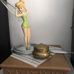 LARGE TINKERBELL FIGURINE AND MUSIC BOX-Rare Collectible from Disney