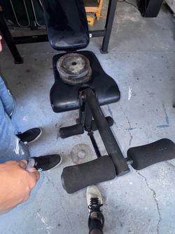 Full bench press with leg press- bar is rusty but still able to out in work with it
