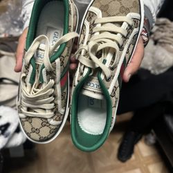 Brown And White Shoes 