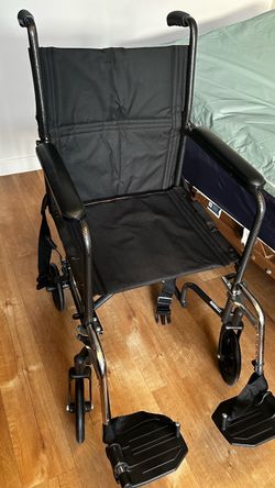Drive Medical Folding Transport Wheelchair — Black