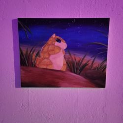 Hand Painted Sandshrew Pokemon On Canvas