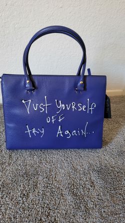 Blue tote bag