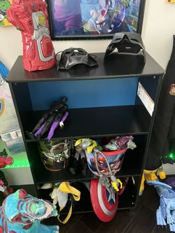 Super Hero Toys And Batman Shelf