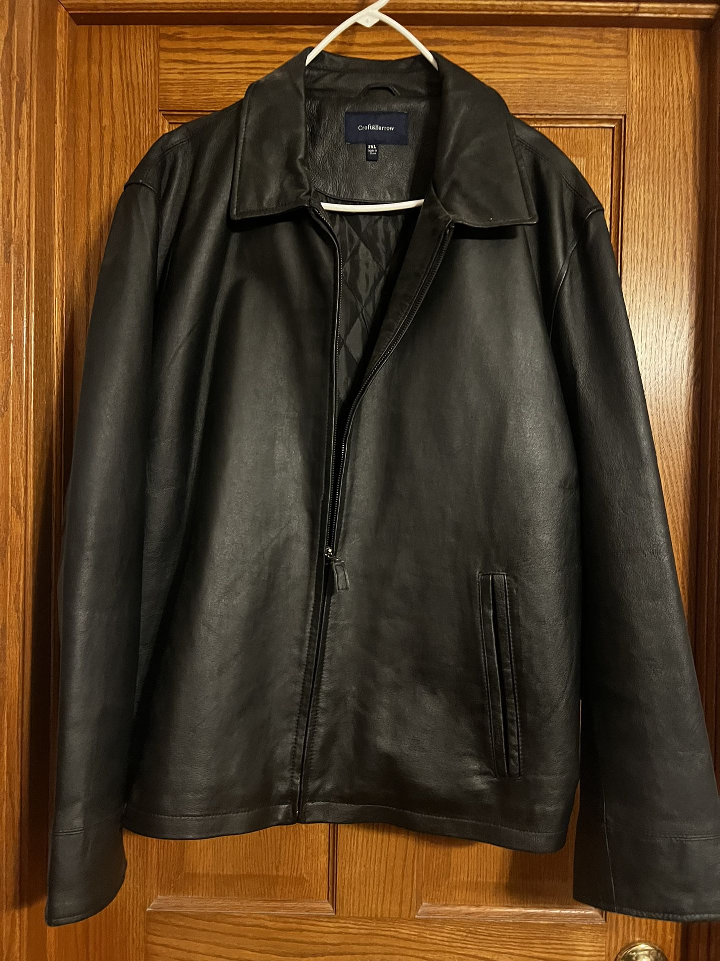 Men’s Real Leather Coat 2xl