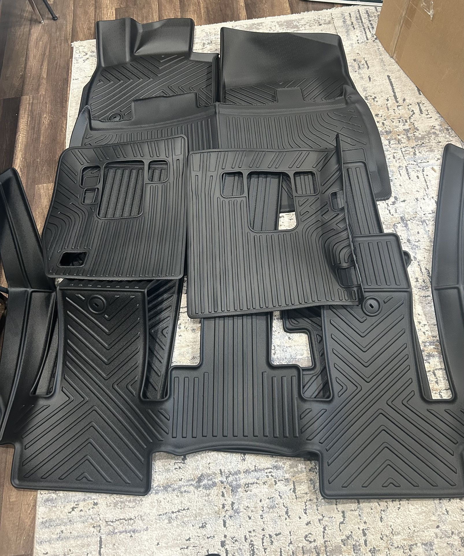 NEW / NUEVO Floor Mats & Trunk Mats with Backrest Mats for 2022-2025 Kia Carnival MPV 8 Seats (Not for Hybrid )