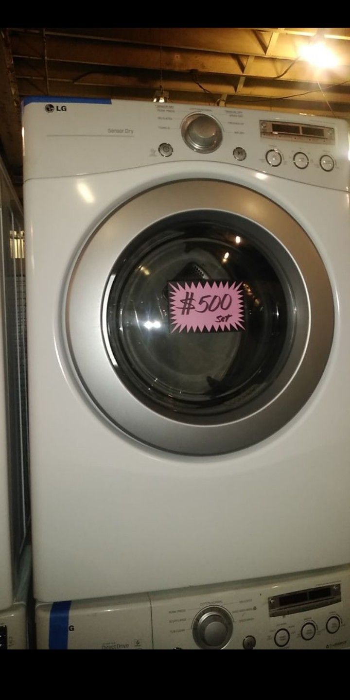 LG front load washer and dryer in excellent condition