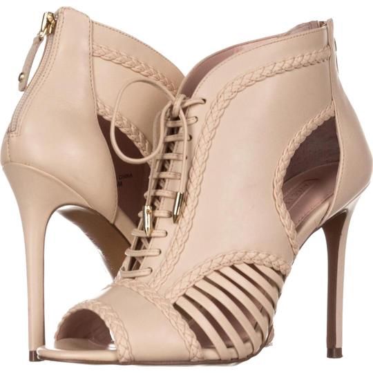 Avec Les Filles Lace Joyce Lace Up Open Toe Heels