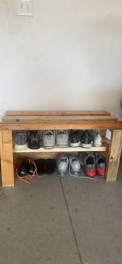 Wooden Shoe Rack Bench