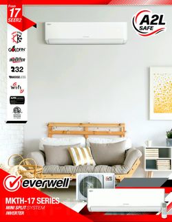 Daizuki & Everwell 1 Ton to 3 Ton Mini Split AC (R32 • WiFi) 17 or 21 SEER2, 5 Year Warranty