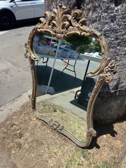 vintage Rococo or Baroque style wall mirror