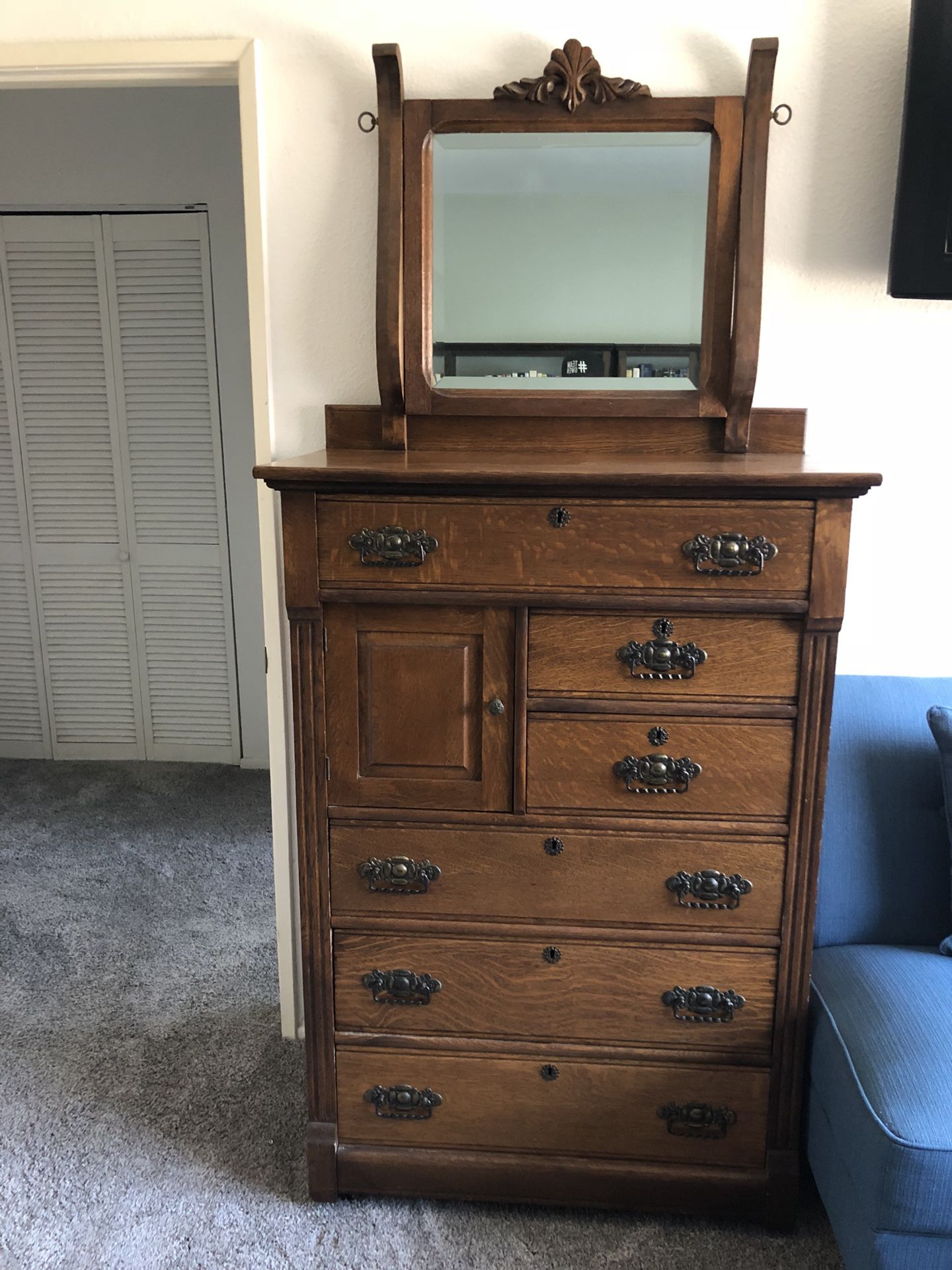 Antique highboy dresser