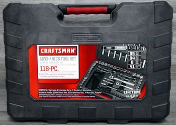 Craftsman 34118 118pc Metric & SAE Socket Set 1/4" 3/8" 1/2" Drive