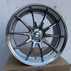 4X New Staggered Set 19 x 8.5 / 9.5 Work Emotion ZR10 Style Wheels Rims 5x120 ET:35/38 CB:72.6 Hyper Gray Machined Lip Fits F80 F82 M3 M4 