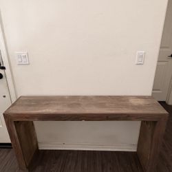 Custom handmade wooden console table