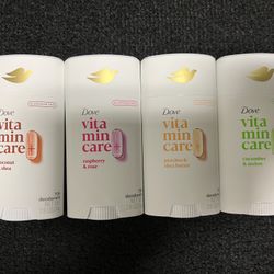 Dove Vitamincare+ Aluminum Free Deodorant Bundle of 4