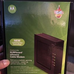 Motorola modem Docsis 3.0 and gigabit switch Netgear