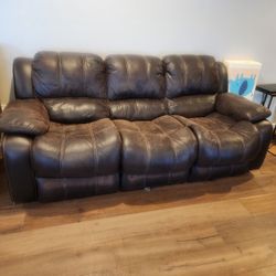 Sofa Bed and Double Recliner Love Seat