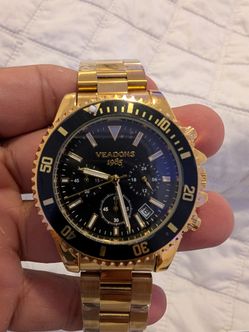 Black Gold Chronograph Watch