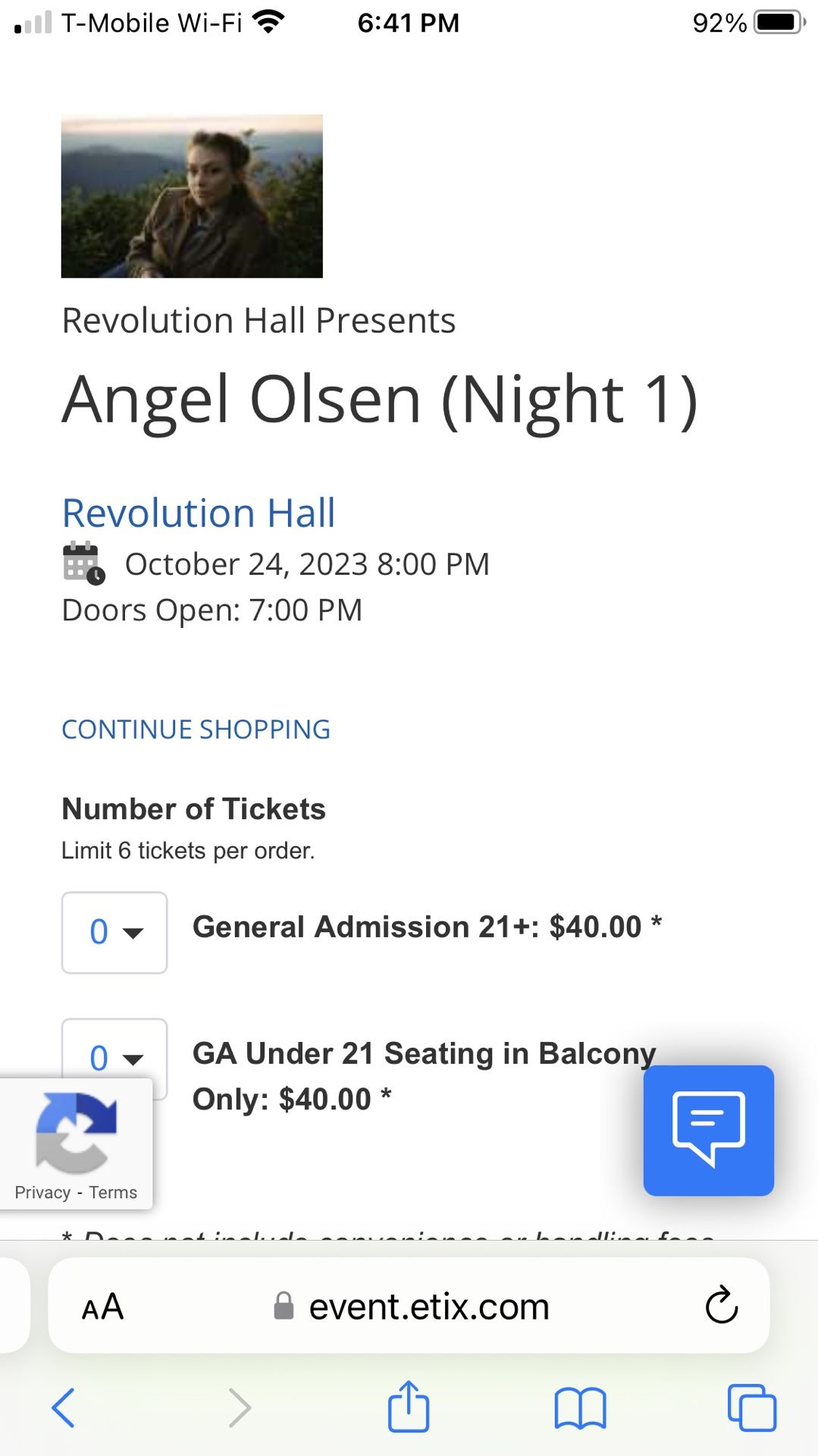 Angel Olsen Ticket