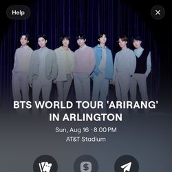 4 “Arirang” BTS Concert Tickets in Arlington, Dallas