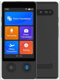 ANFIER Language Translator Device 144 Languages and Accents with 3.7 inch Touchscreen [Latest Generation Smart Translator-W12] AI Image Translator Dev
