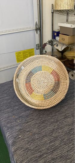 Large 16” Handwoven Serving Tray-NEW