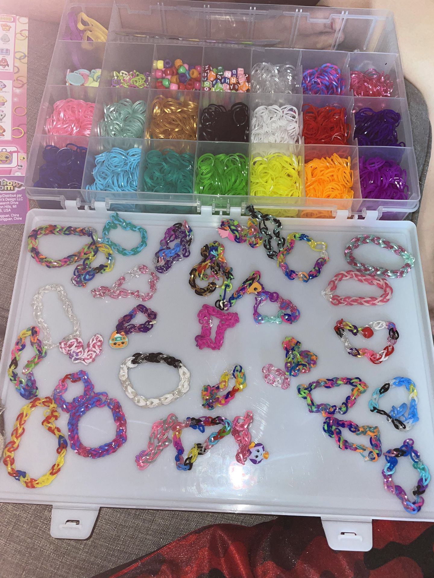 Home Made Kids Rainbow Loom Bracelets, And Rings! 
