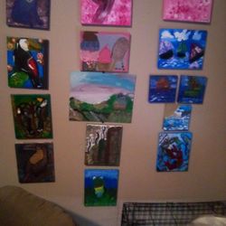 Various Paintings On Canvas 