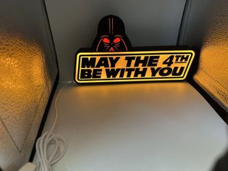 Darth Vader May the 4th Illuminated Display | High-Detail 3D Printed LED Box