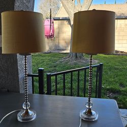 Lamps set with shades