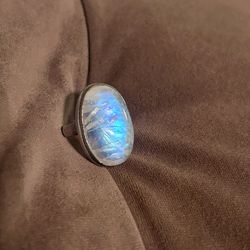 Moonstone Ring Size 5 1/2 Silver