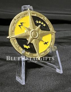 Chief of Logistics Challenge coin with a Sextant - BlueMetalGifts