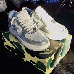 A Bathing Ape Bape Sta #4 Silver Men's (11)