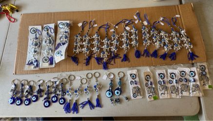 NEW Wholesale Evil Eye Keychains, Charms, Store, Resellers, Tienda, Craft, DIY, Gift, flea market, Llaveros dijes de mal de ojo
