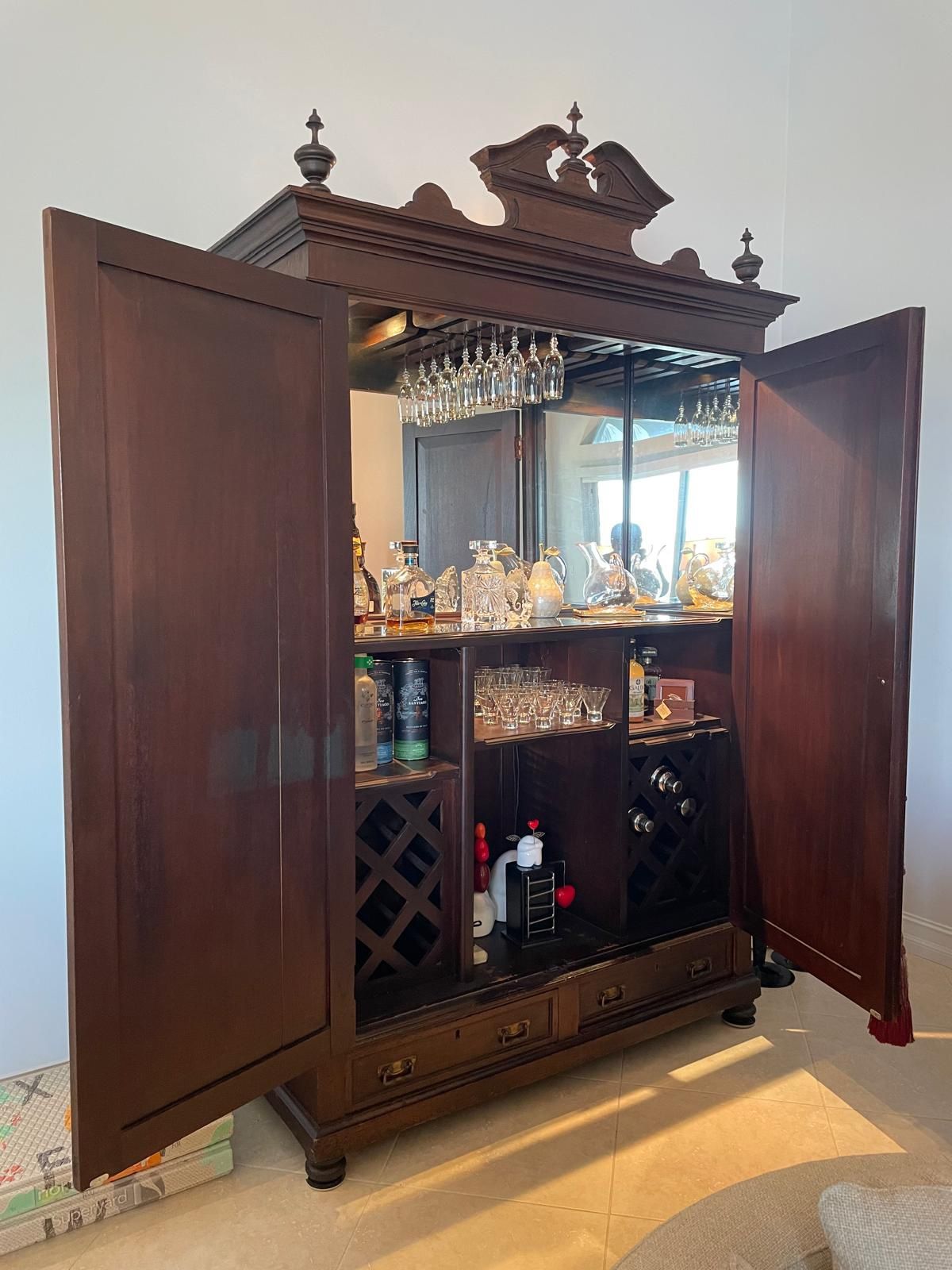 Antique Armoir Bar