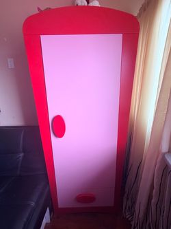 Girl wardrobe pink and red