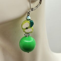 Green Apple Earrings 