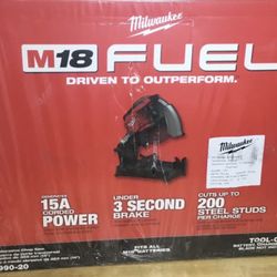 Milwaukee M18 FUEL Abrasive Chop Saw 14”.  Brand NEW . Tool Only .